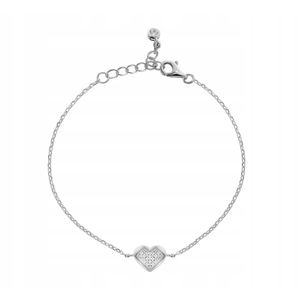 Armbånd Dame i Sølv 925 med Hjerte og Charms