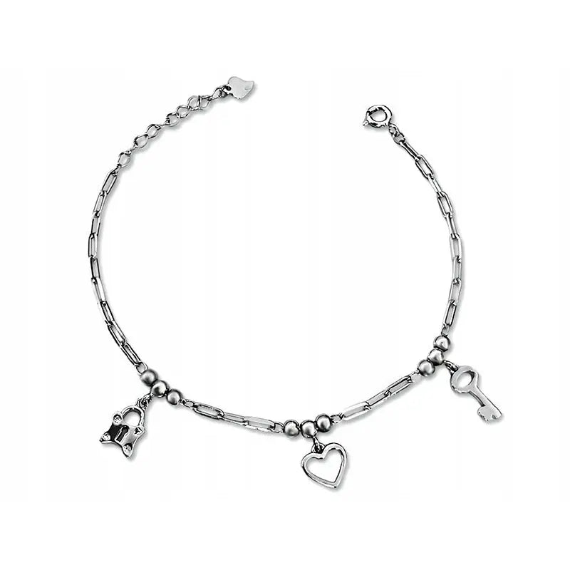 Armbånd Dame med Charms i 925 Sølv og Trendy Anheng