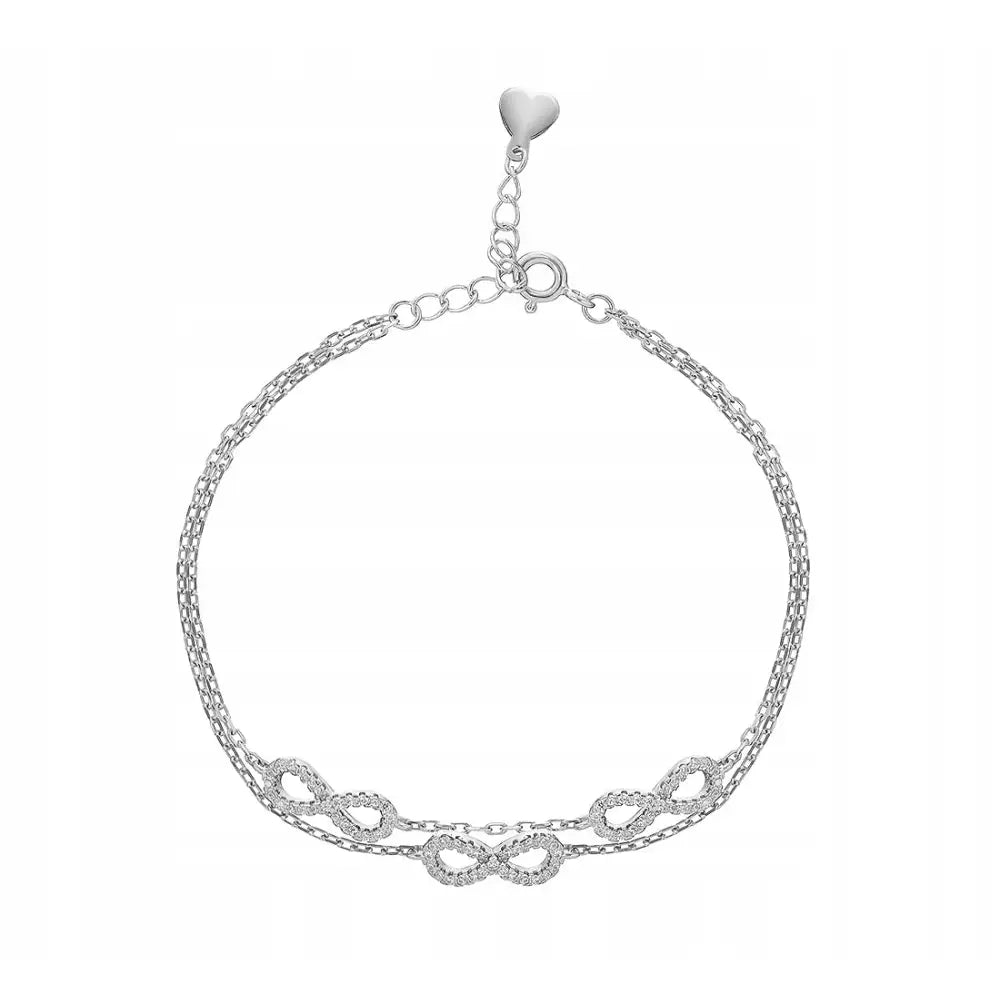 Armbånd Dame 925 Uendelighet med Charms