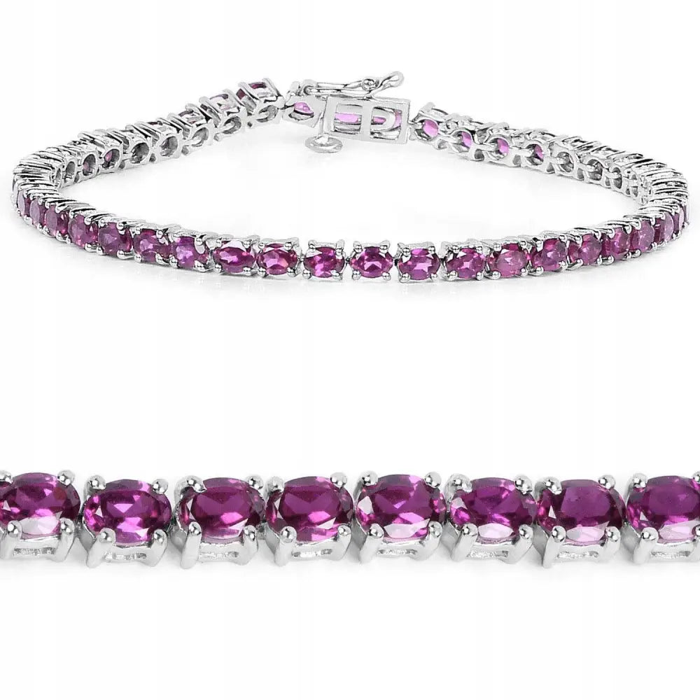 Armbånd Dame med Naturlige Granater og Charm Detaljer