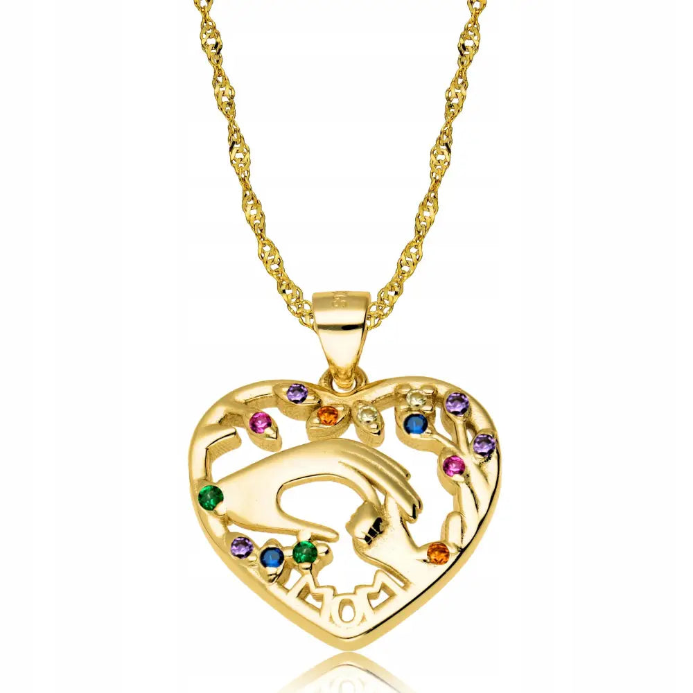 Lhl Sølvkjede 925 Hjerte med To Hender