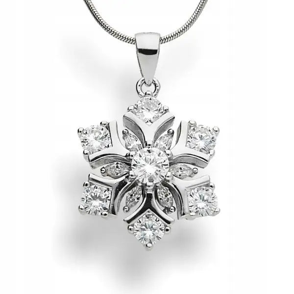 Gullsmykke Snøfnugg Kjede - Gullkjede Dame 925