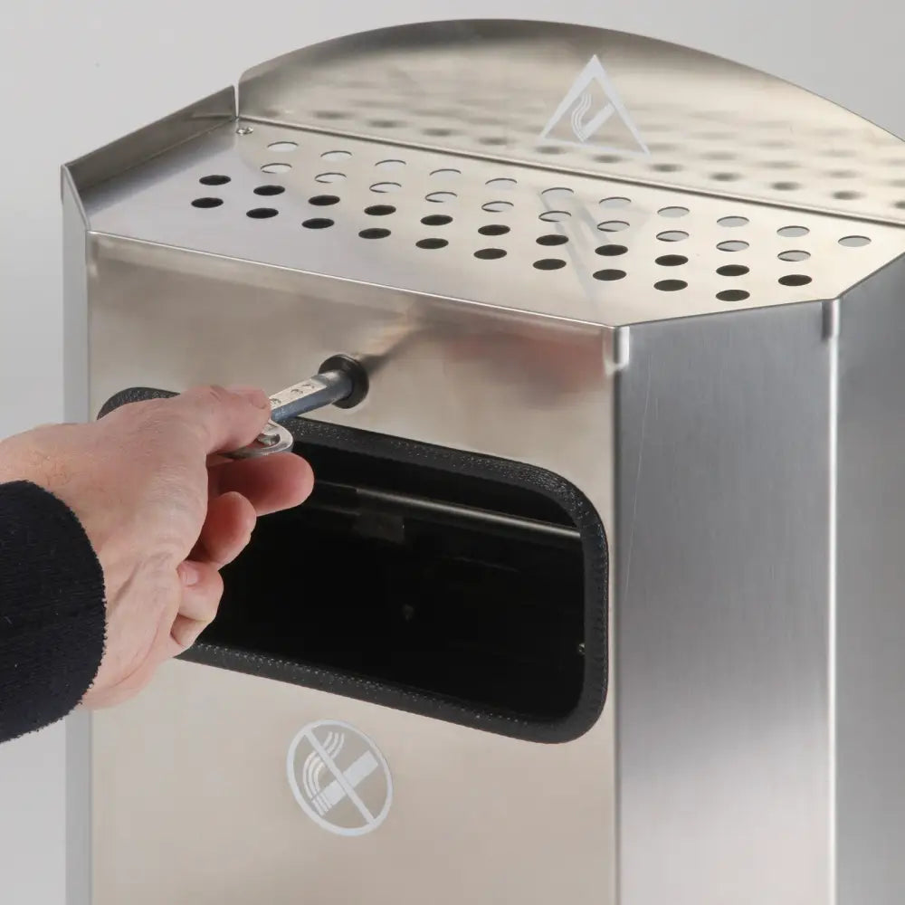 Søppelbøtte med Ramme for Søppelpose Veggmontering med Askebeger Rustfritt Stål 328x164x541mm