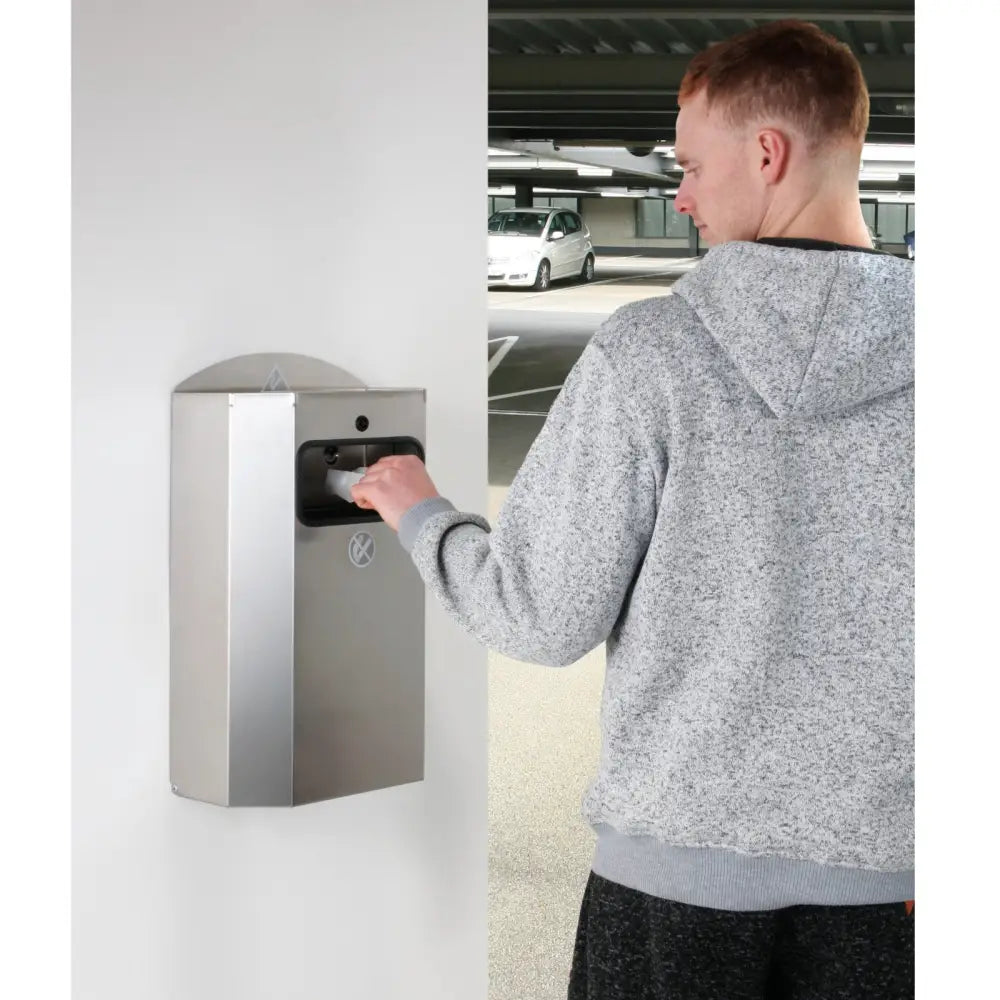 Søppelbøtte med Ramme for Søppelpose Veggmontering med Askebeger Rustfritt Stål 328x164x541mm