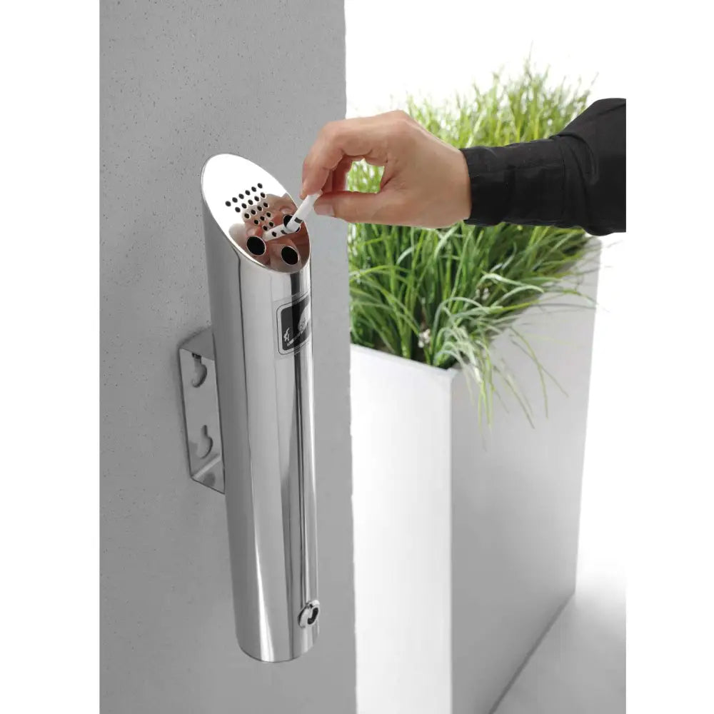 Søppelbøtte Veggmontert Rustfritt Stål ø75mm H460mm