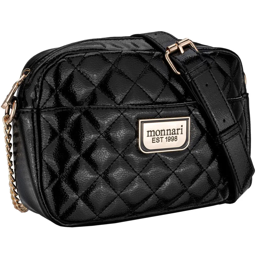 Sort Monnari Skulderveske i Chanel-stil med Glans