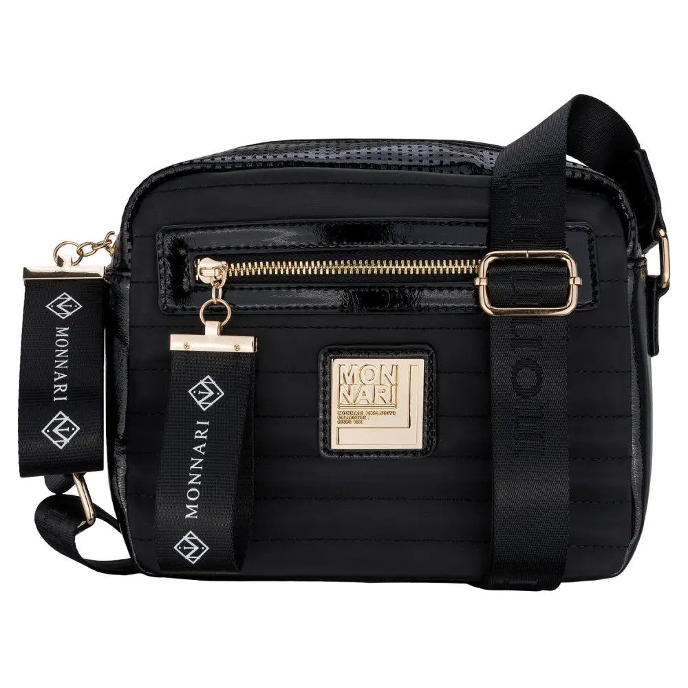Sort Pikert Monnari Skulderveske med Logohengemerke