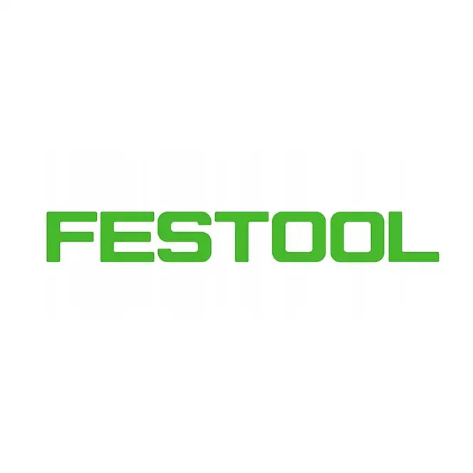 Festool-logo i grønn blokkstil på hvit bakgrunn, fremhever Sortainerkasse Sys 4 Tl-Sort/3 sitt moderne design.
