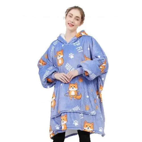 Sovekåpe Hettegenser og Teppe 3-i-1 Purple Dog Hundevalp