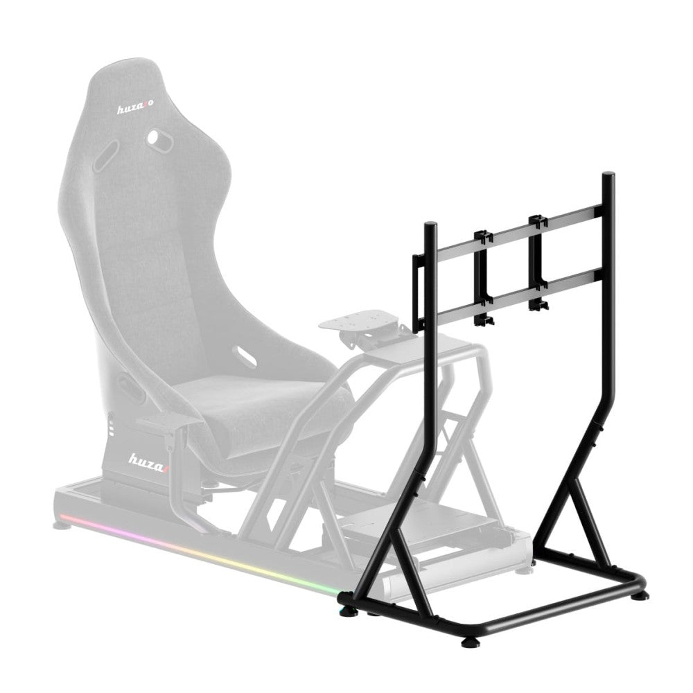Huzaro Speed 9.1 – stativ montert med TV i sim racing-oppsett