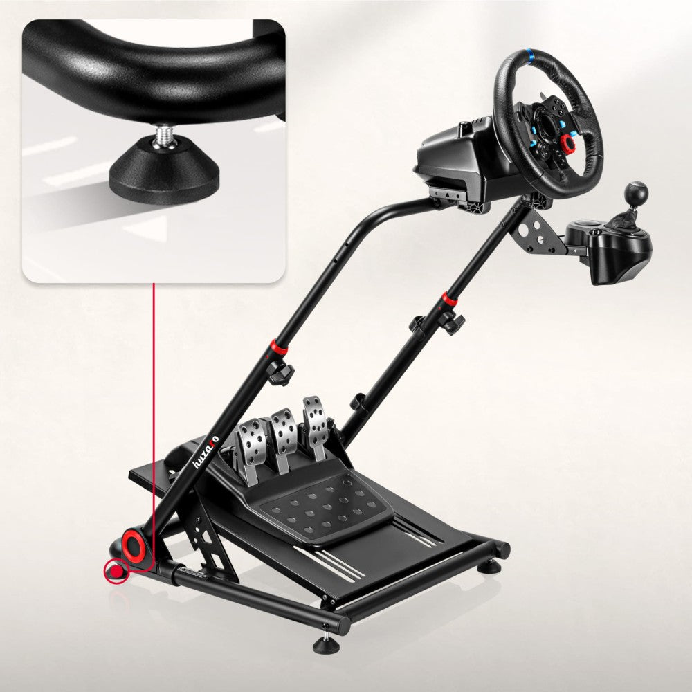Huzaro Speed 3.0 rattstativ med Logitech-ratt montert (ratt ikke inkludert)