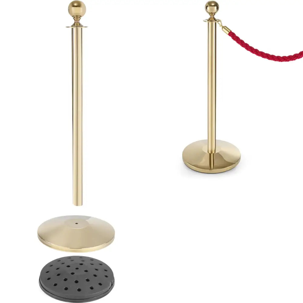 Stål Avstengningsstolpe Høyde 93 Cm - Gull