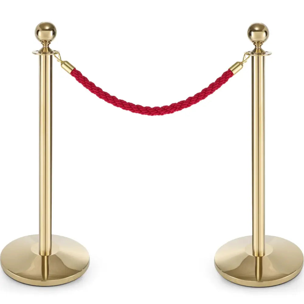 Stål Avstengningsstolpe Høyde 93 Cm - Gull