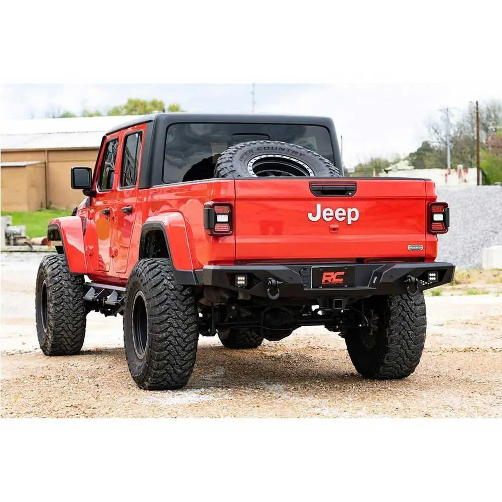 Stål Bakre Støtfanger med Led-belysning Rough Country Rock Crawler - Jeep Gladiator Jt 20-