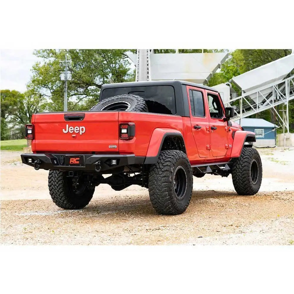 Stål Bakre Støtfanger med Led-belysning Rough Country Rock Crawler - Jeep Gladiator Jt 20-