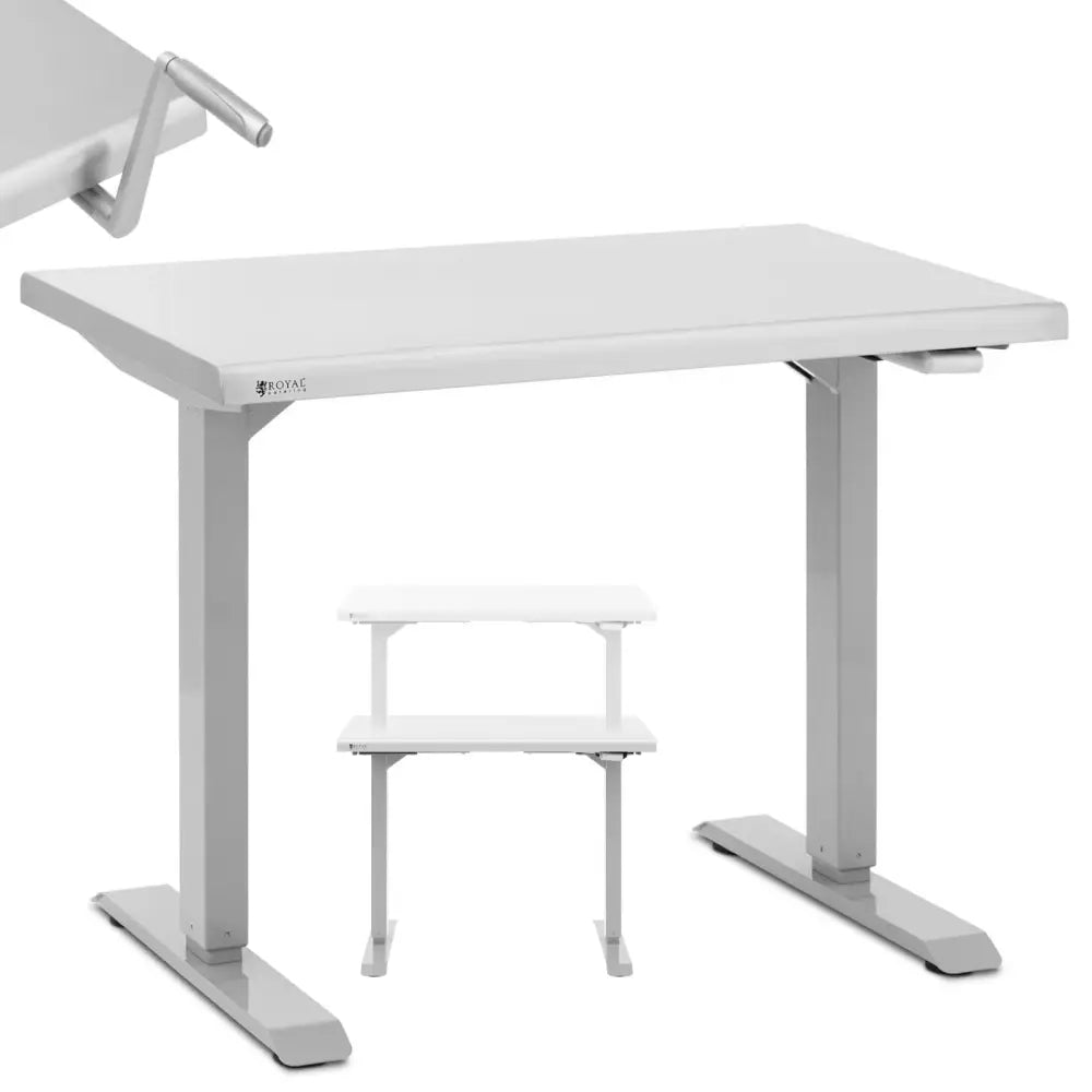 Stål Gastronomisk Bord med Justerbar Høyde 96 x 60 x 71.5-117 Cm