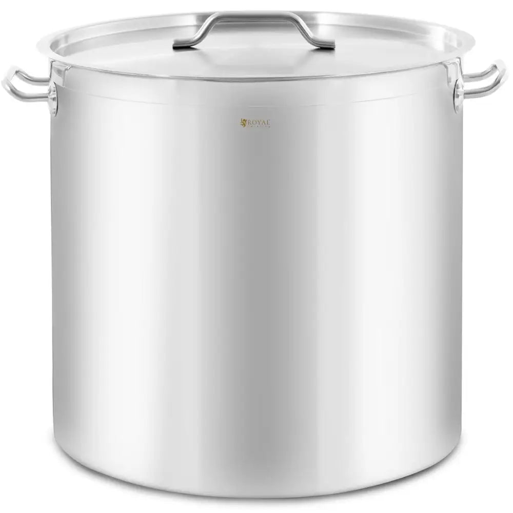 Stål Gryte med Lokk og Måleskala for Induksjon Gass og Elektrisk 98 l