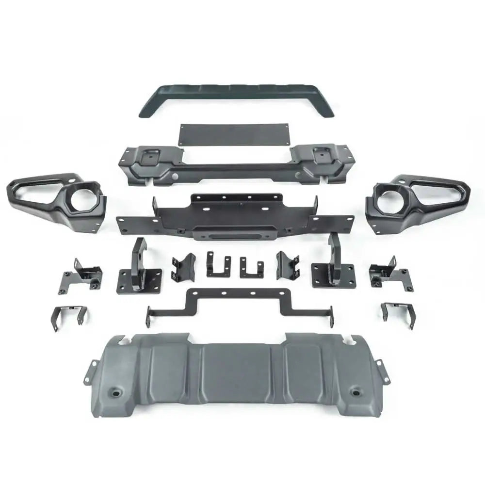 Stål Støtfanger Foran med Bullbar og Vinsjplate - Jeep Gladiator Jt 20-