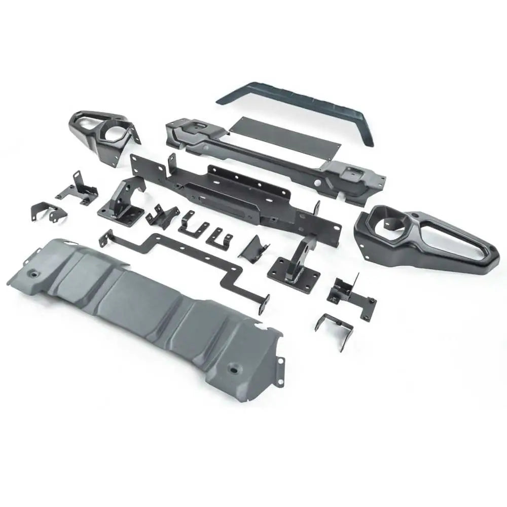 Stål Støtfanger Foran med Bullbar og Vinsjplate - Jeep Gladiator Jt 20-