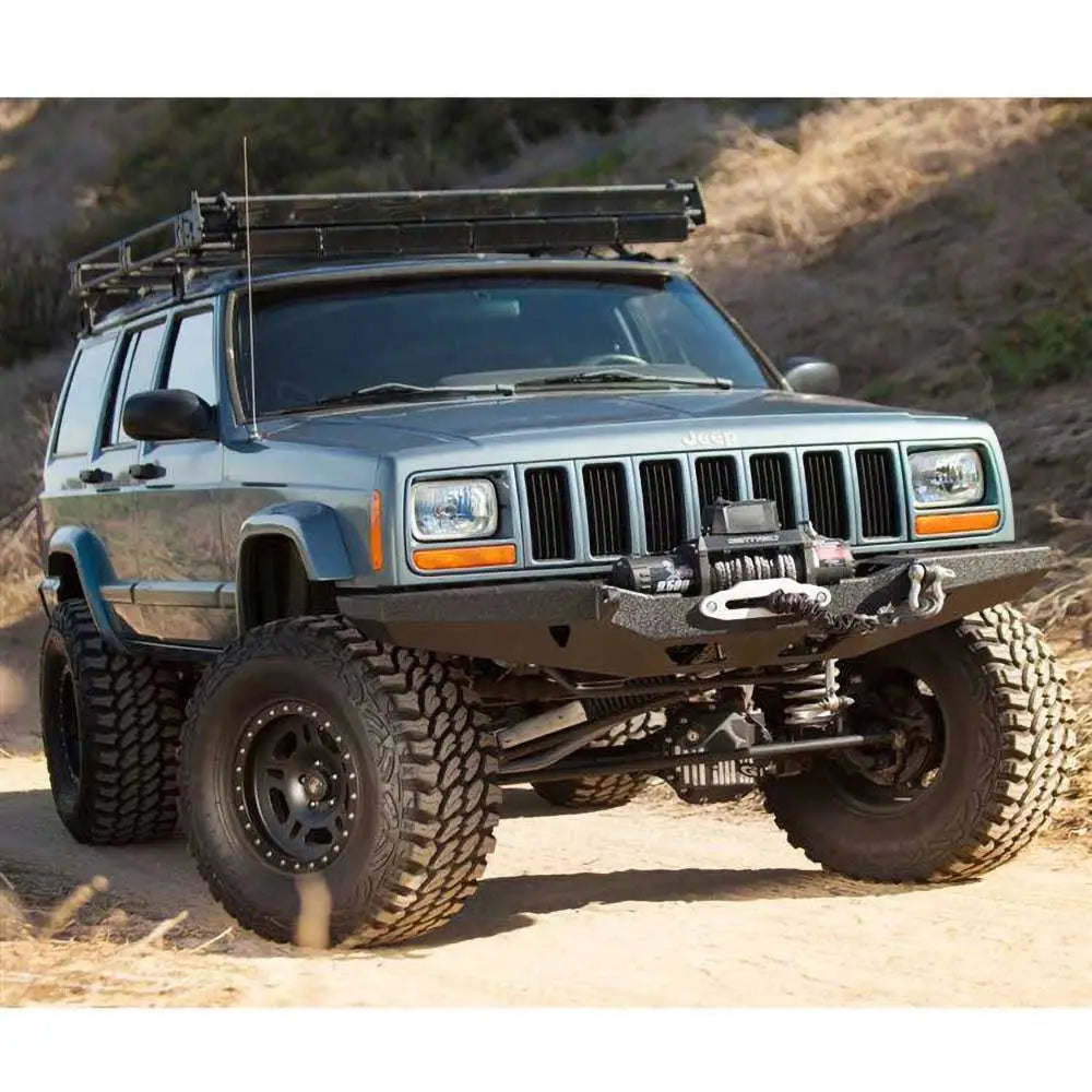 Stål Støtfanger Fremre Smittybilt Xrc - Jeep Cherokee Xj 84-01.