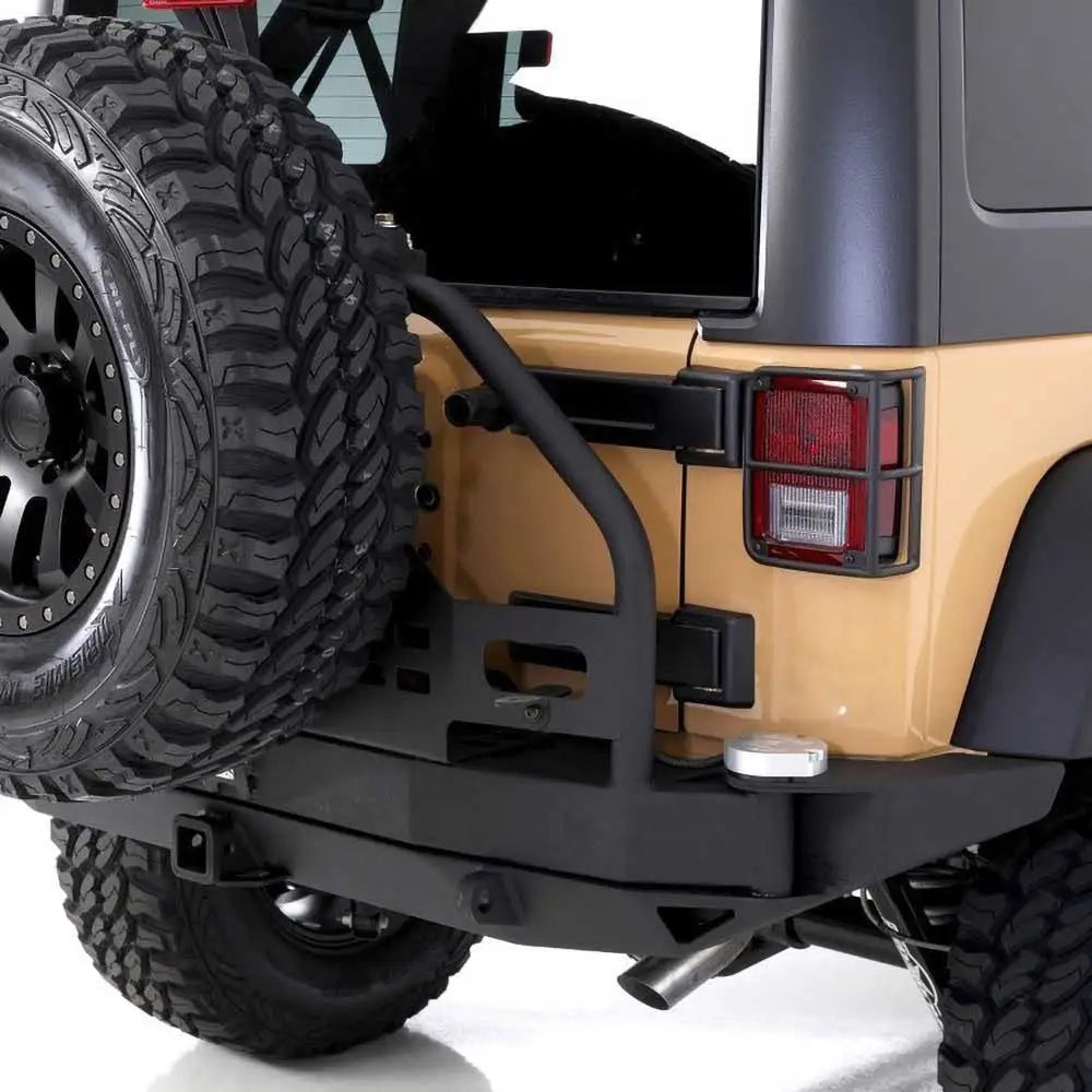 Stål Støtfanger med Reservehjulholder bak Smittybilt Xrc Atlas - Jeep Wrangler Jk 4 d 07-18