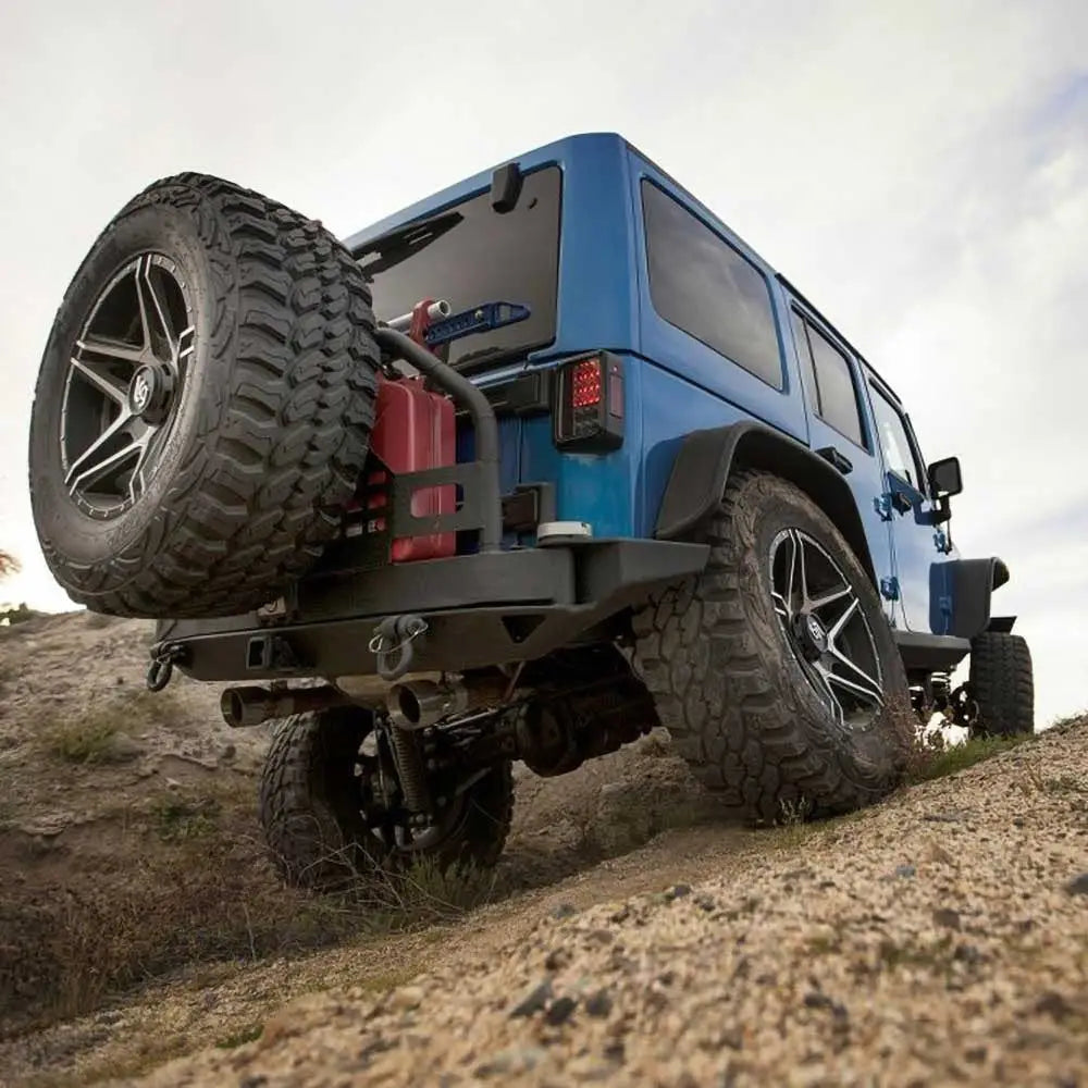 Stål Støtfanger med Reservehjulholder bak Smittybilt Xrc Atlas - Jeep Wrangler Jk 4 d 07-18