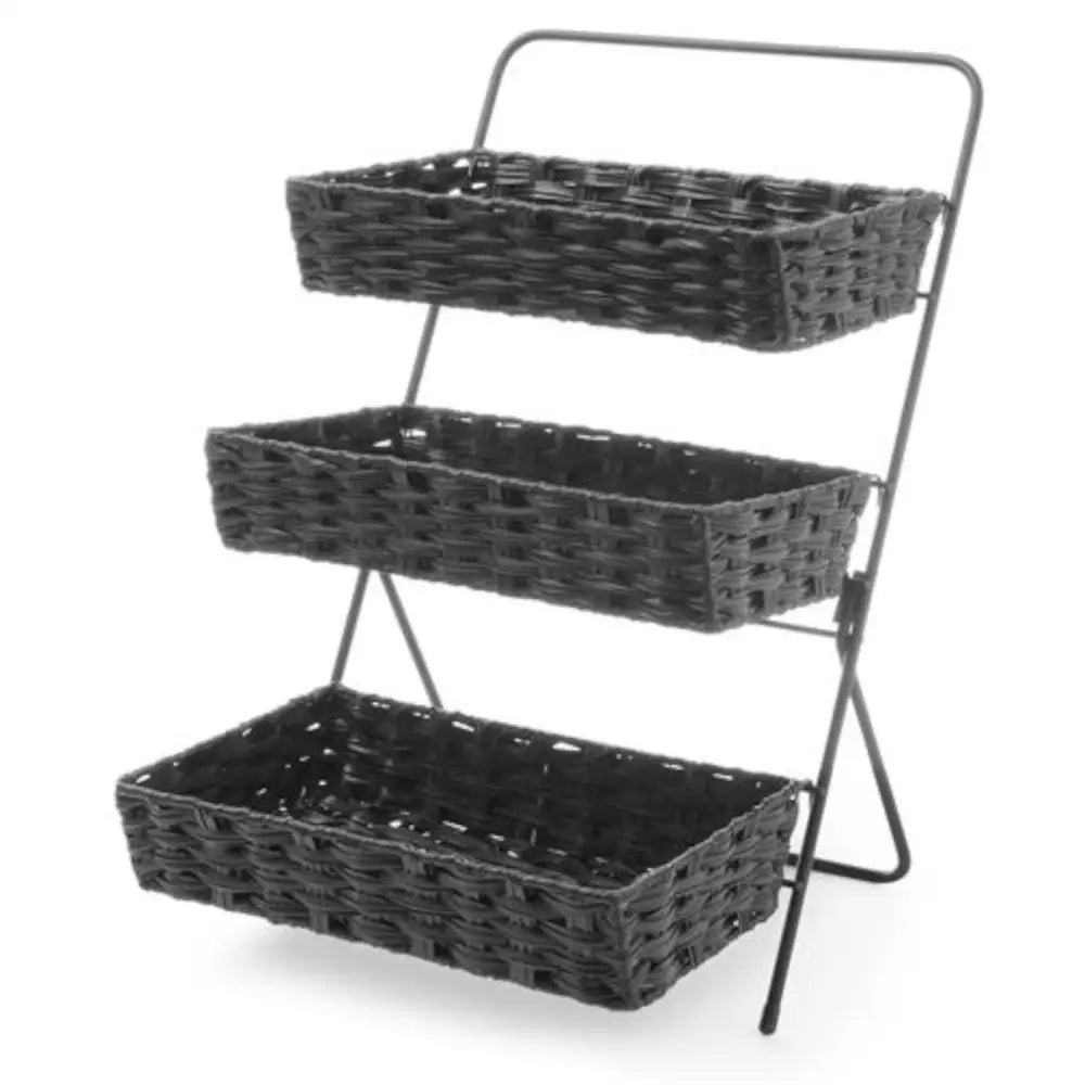 Stålfrukt- og Grønnsakstativ med 3 Nivåer og Kurver - Hendi 426272