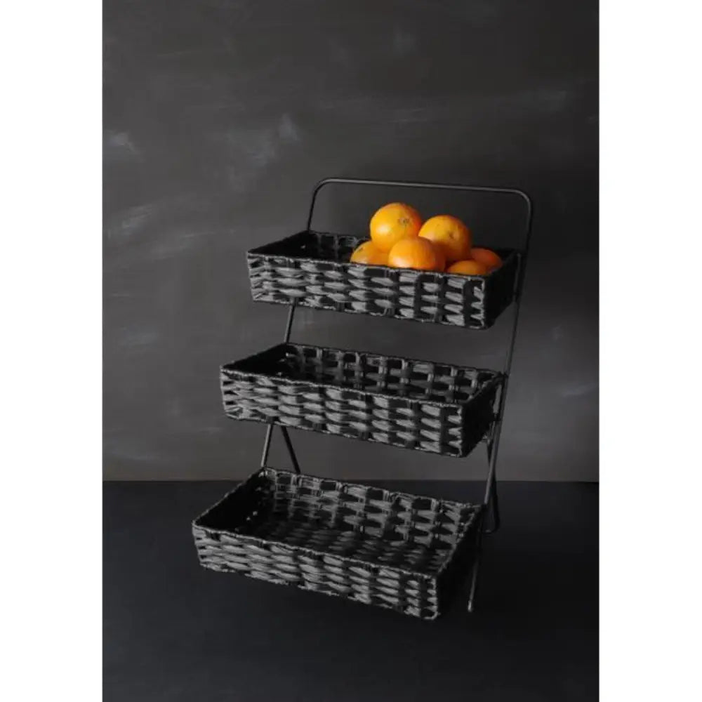 Stålfrukt- og Grønnsakstativ med 3 Nivåer og Kurver - Hendi 426272