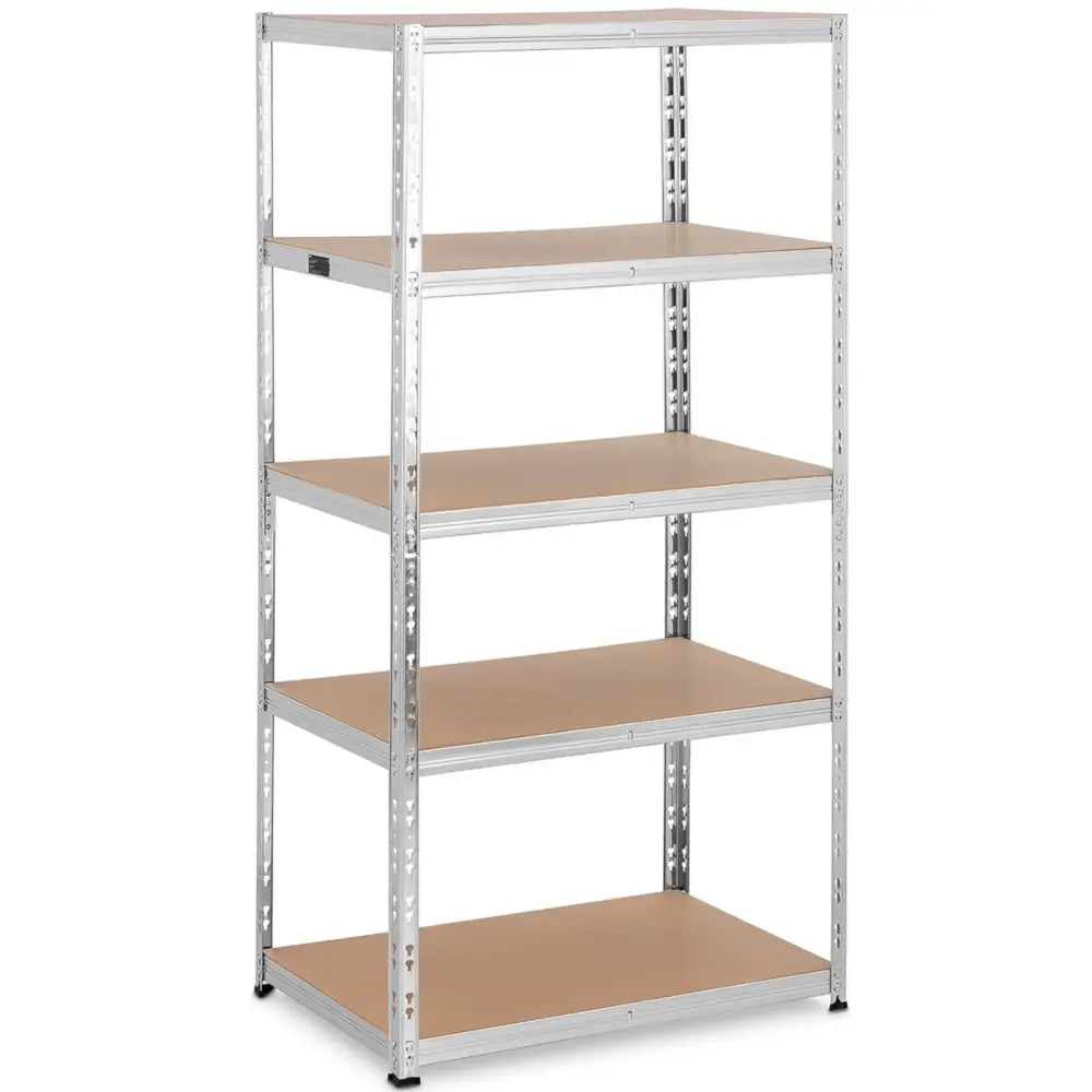 Stålhylle Lager 5 Hyller 875 Kg 90 x 60 x 180 Cm Grå