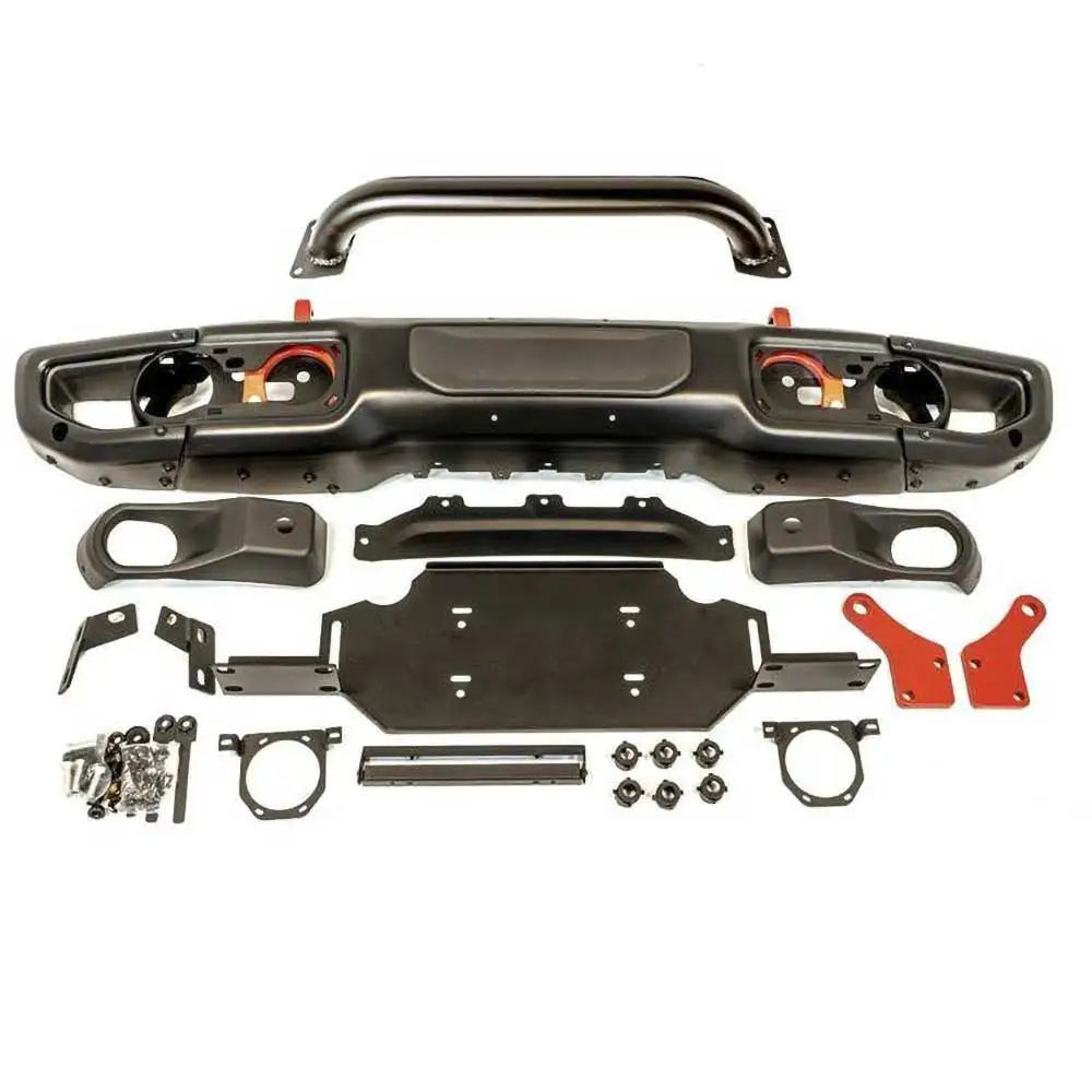 Stålkofanger Foran med Bull Bøyler og Vinsjplate - Jeep Wrangler Jl 4 d 18-