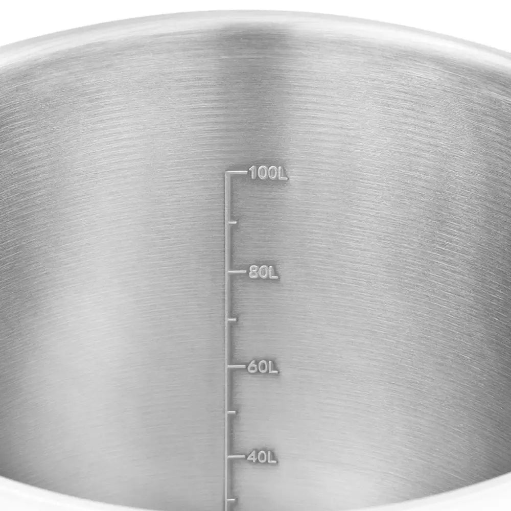 Stålpanne med Lokk og Måleenhet for Induksjons- Gass- og Elektriskkomfyr 130 l