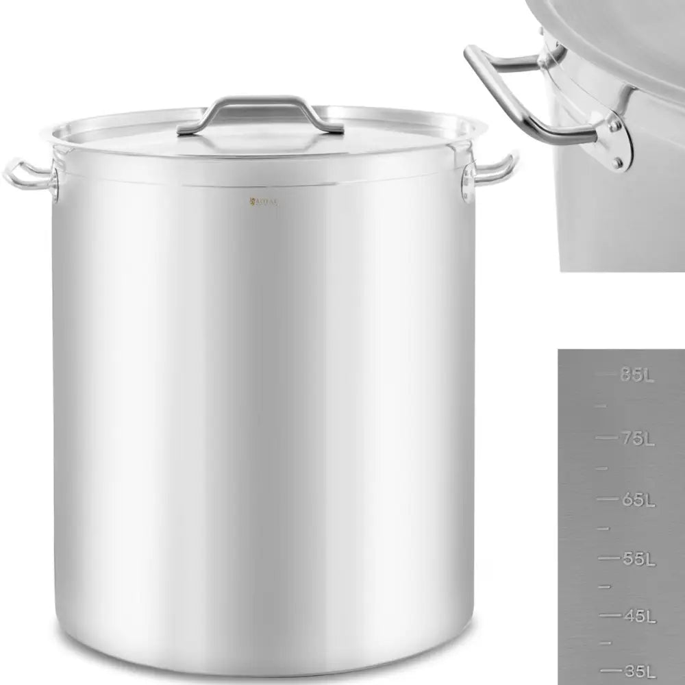 Stålpanne med Lokk og Måleenhet for Induksjonstopp 115 l