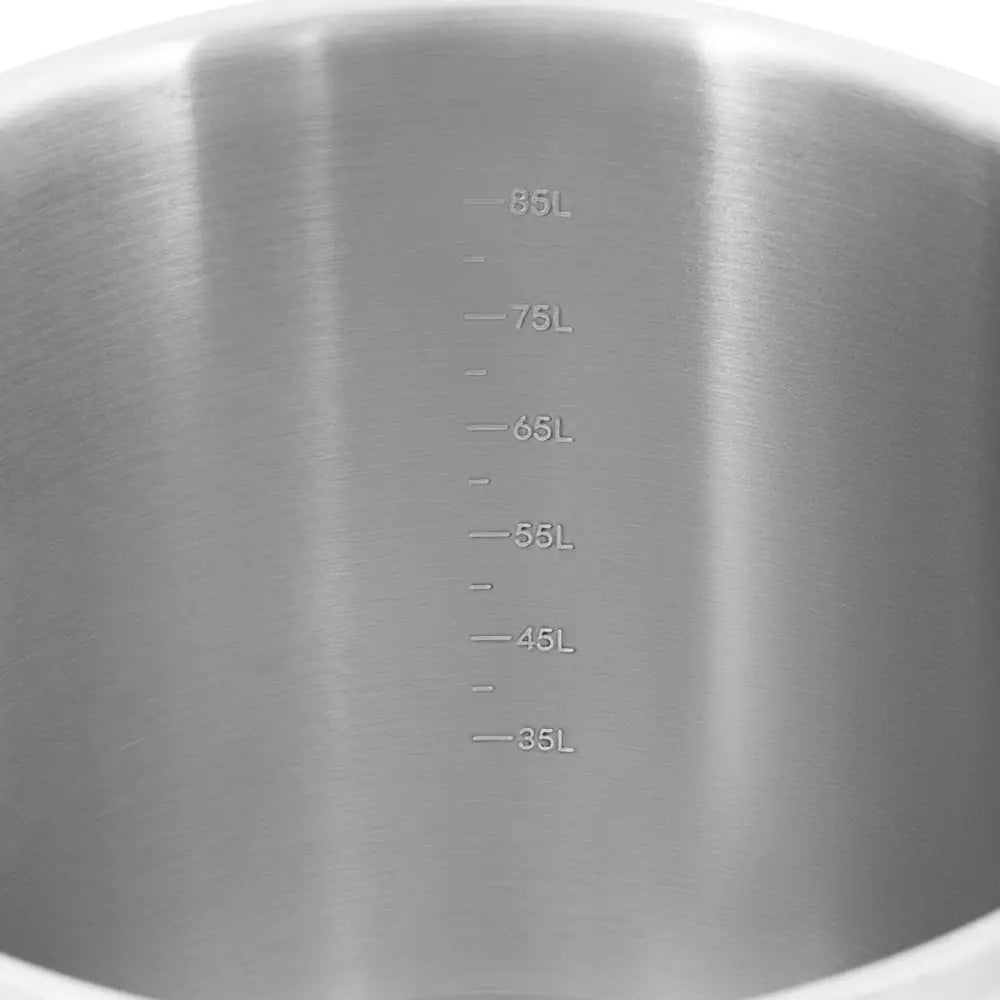 Stålpanne med Lokk og Måleenhet for Induksjonstopp 115 l