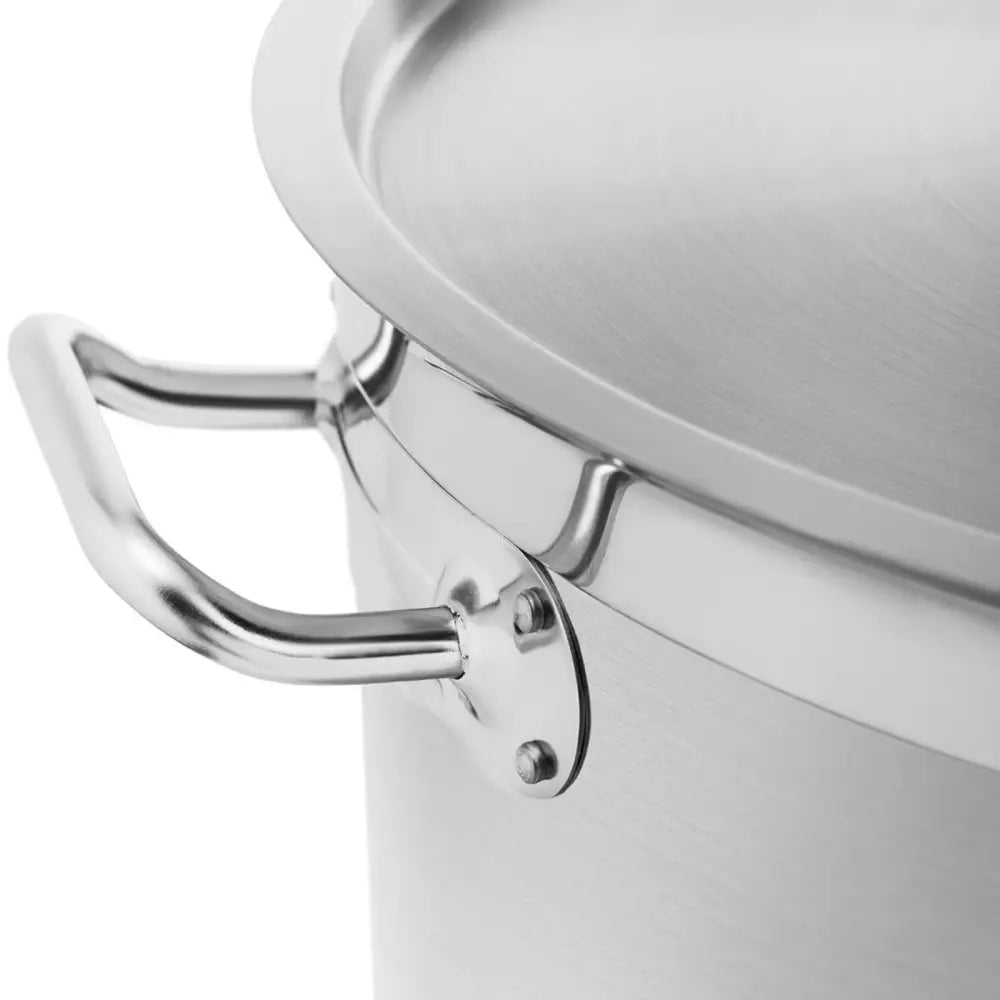 Stålpanne med Lokk og Måleskala for Induksjon Gass og Elektrisk 33l