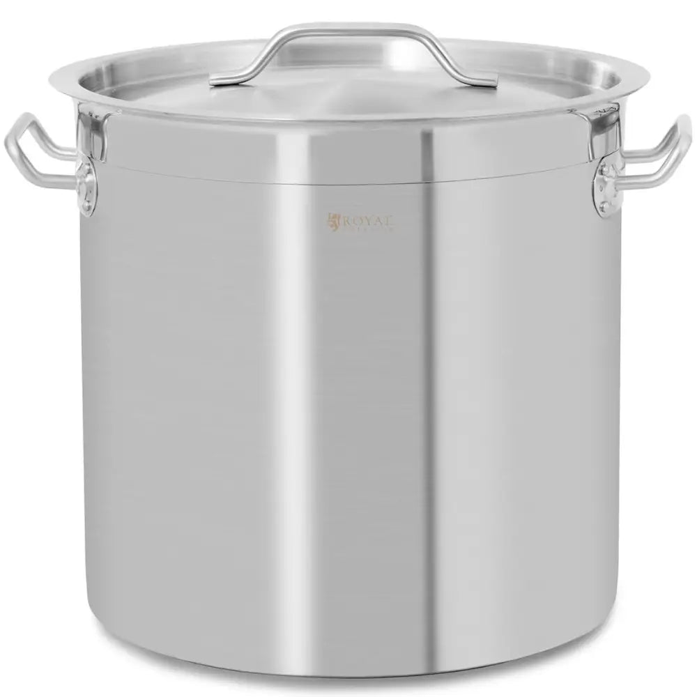 Stålpanne med Lokk og Målestokk for Induksjon Gass og Elektrisk 21 l