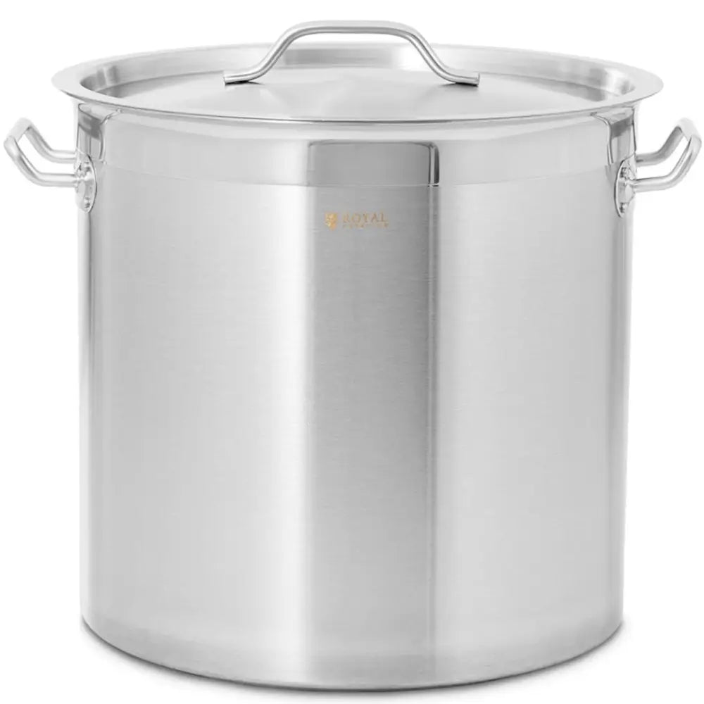 Stålpanne med Lokk og Målestokk for Induksjonstopper 25 l