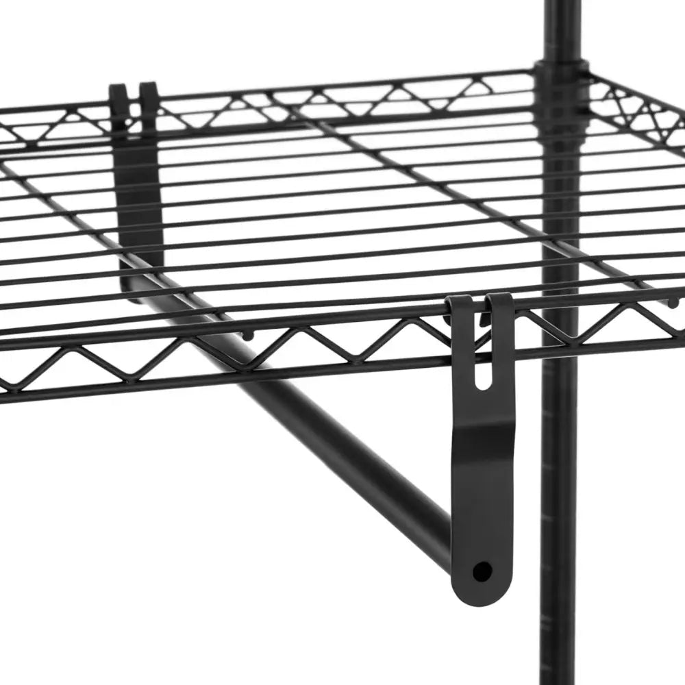 Stativ i Metall til Garderobe eller Garderobe 4 Hyller 3 Stenger 120 x 45 x 179.5 Cm Kapasitet Opptil 270 Kg.