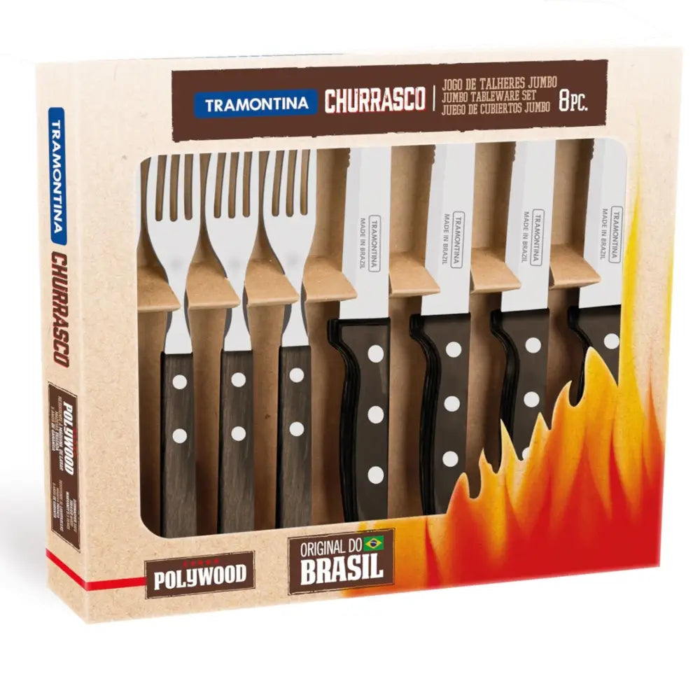 Steakbestikksett i Rustfritt Stål i Gaveemballasje 8-delers.