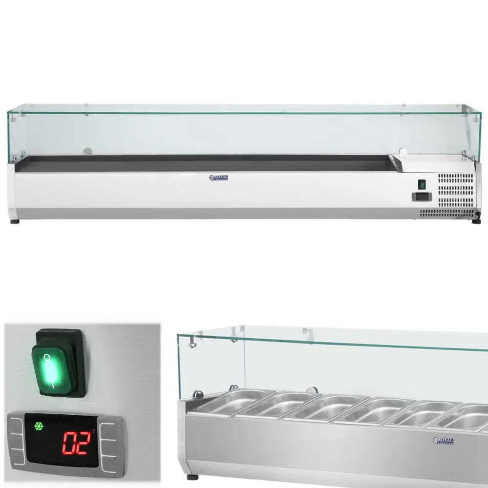 Stekeplate med Glasslokk 9x Gn1/3 200cm