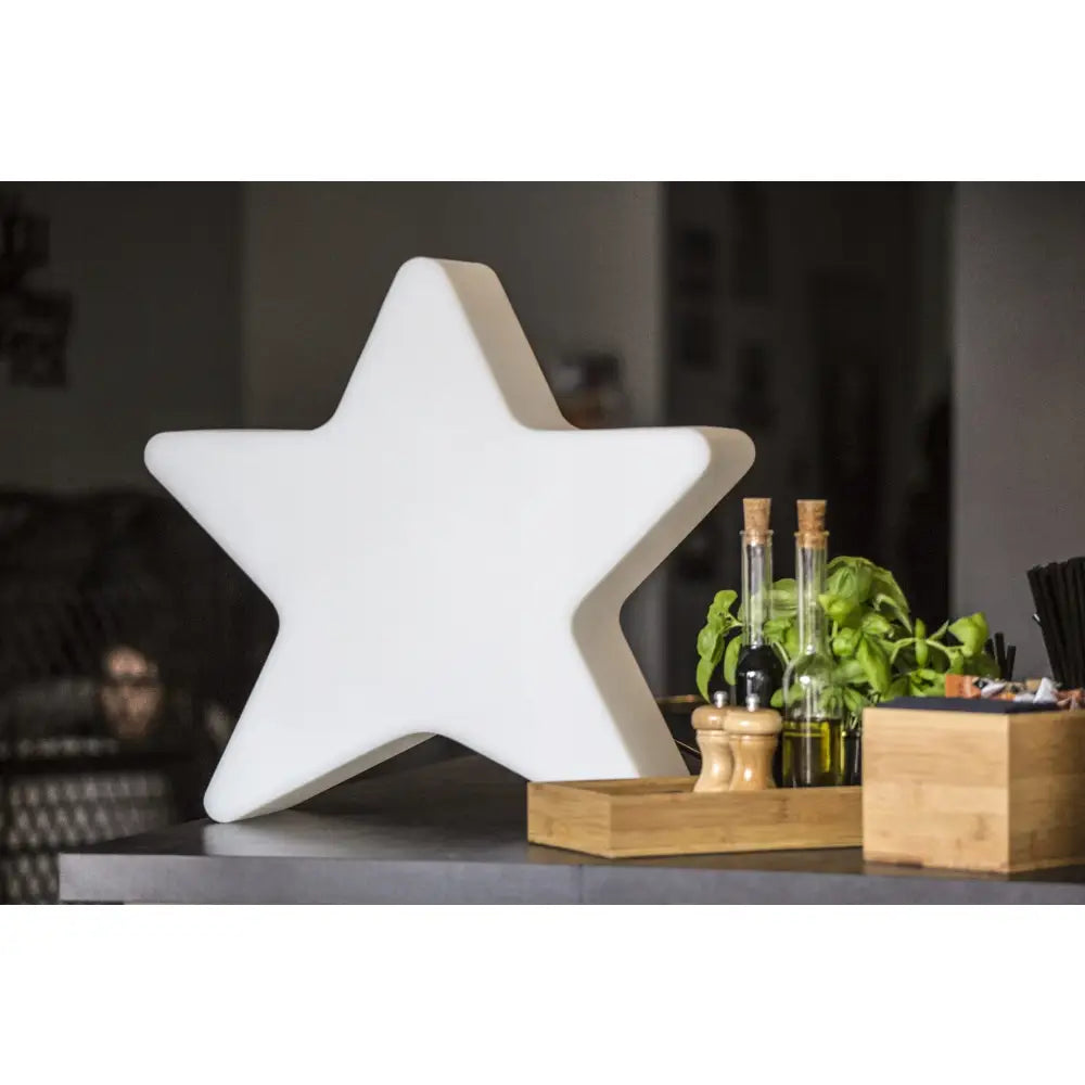 Stjerne Belyst Led Varmt Lys (svart Kabel)