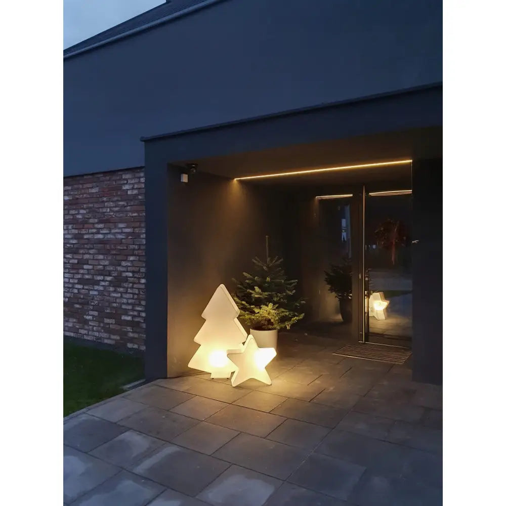 Stjerne Belyst Led Varmt Lys (svart Kabel)