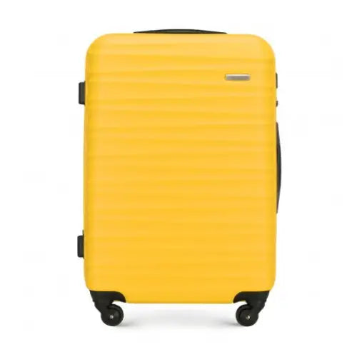 Stor Abs Koffert fra Wittchen i Gul med Ribbet Design