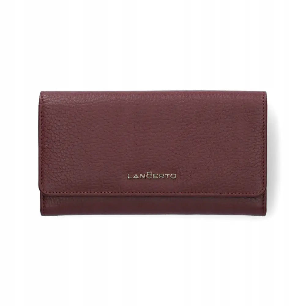 Stor Burgunder Kvinnelig Lommebok Rektangulær fra Lancerto