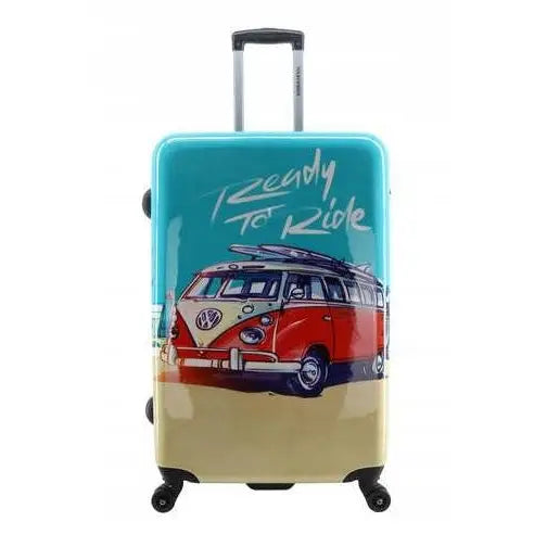 Stor Fargerik Reisekoffert med 4 Hjul - Volkswagen Ready To Ride l