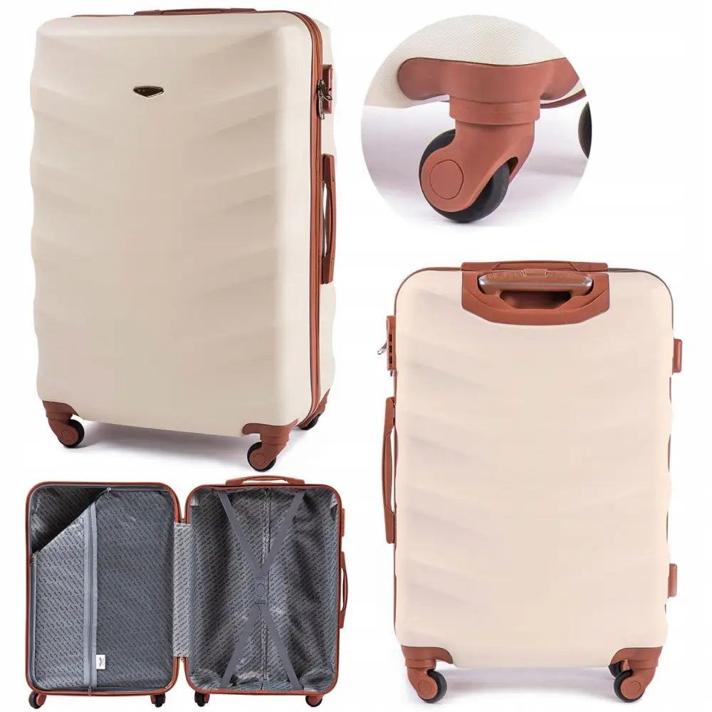 Stor Kapasitet Familie Koffert Albatross Ecru