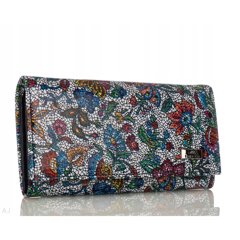 Stor Lær Lommebok for Kvinner med Knepping