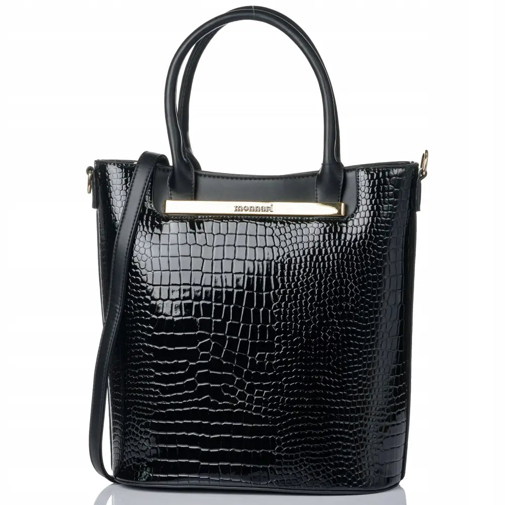 Stor Lakkert Shopper Håndveske fra Monnari