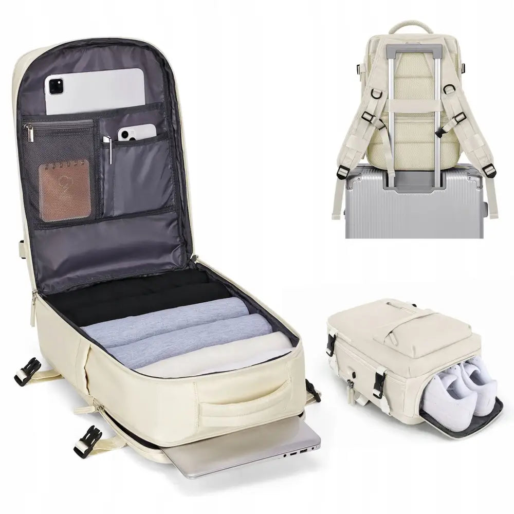 Stor Reisedame Ryggsekk med Laptop-lomme Forbedret Versjon 24l