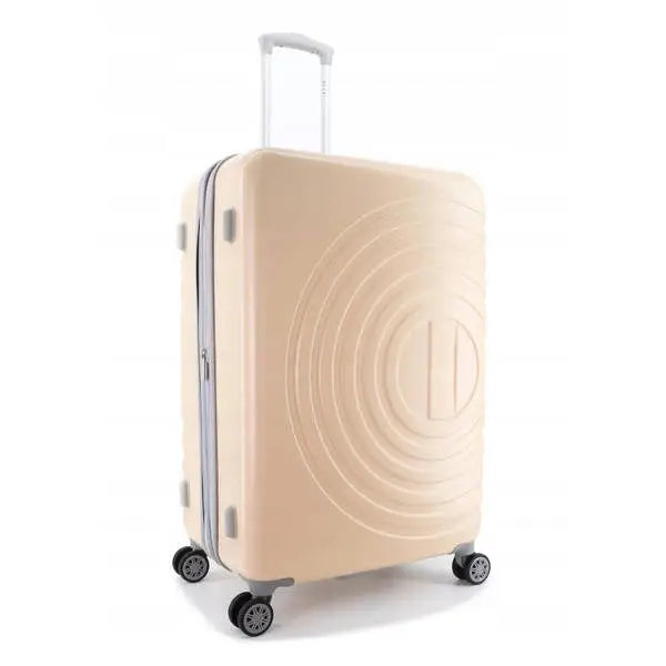 Stor Reisekoffert Gull med 4 Hjul og Tsa-lås - Elle Debossed