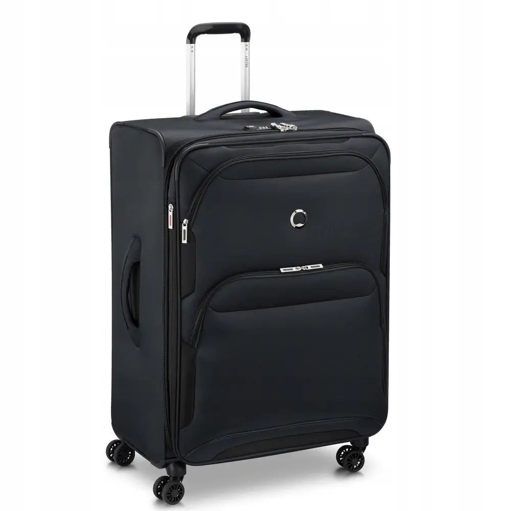 Stor Reisekoffert i Stoff Svart med 4 Hjul - Delsey Sky Max 20